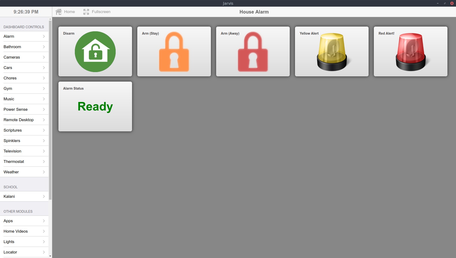 Alarm System Control