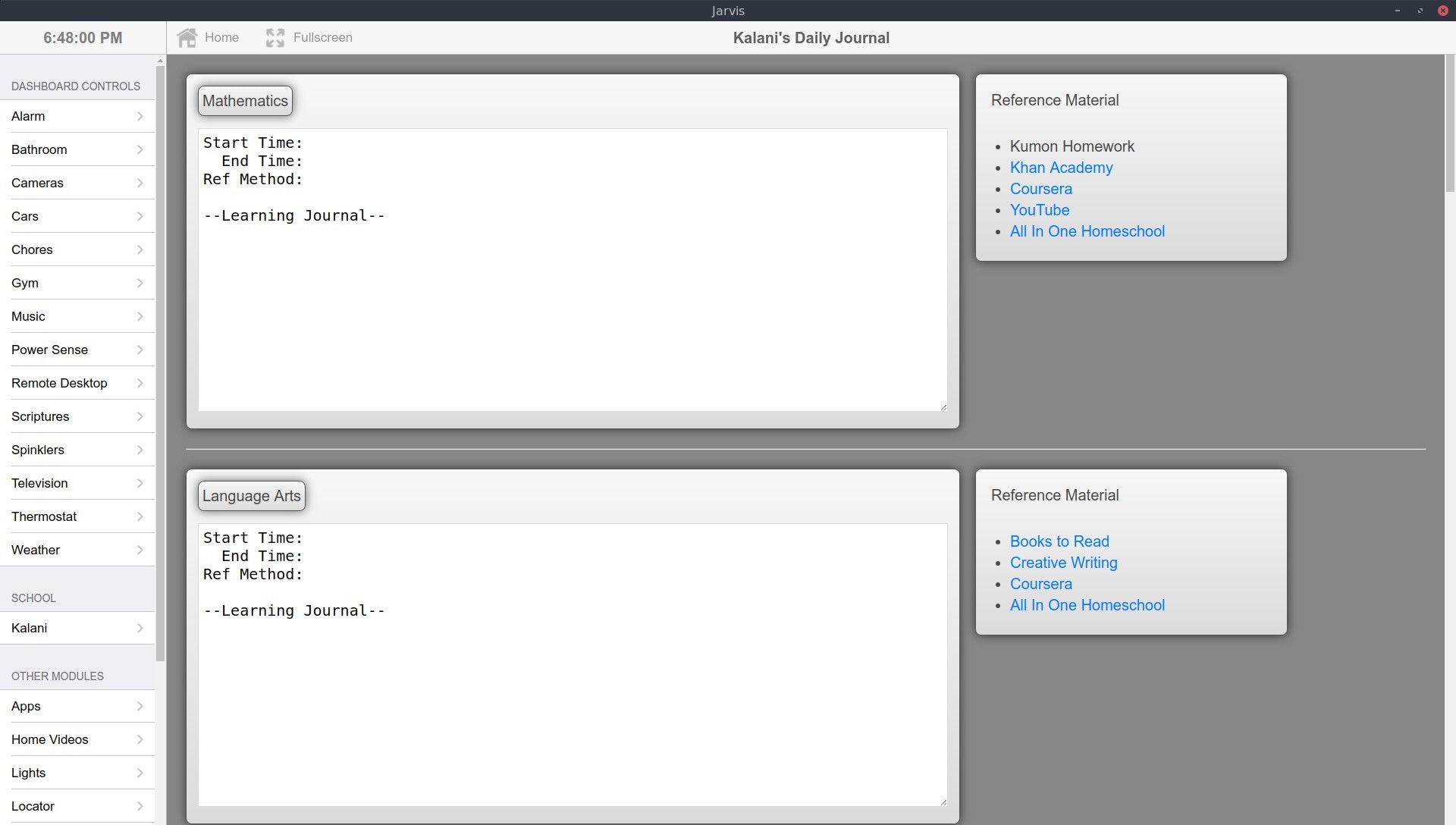 School Journal and Scoring